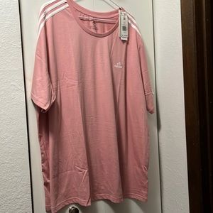 Adidas 3x tee nwt light blush pink color